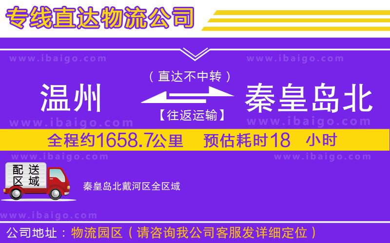 溫州到秦皇島北戴河區(qū)物流公司