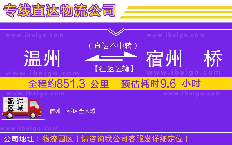 溫州到宿州埇橋區(qū)貨運(yùn)專線