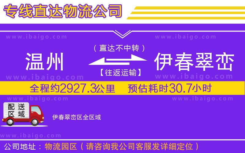 溫州到伊春翠巒區(qū)貨運公司