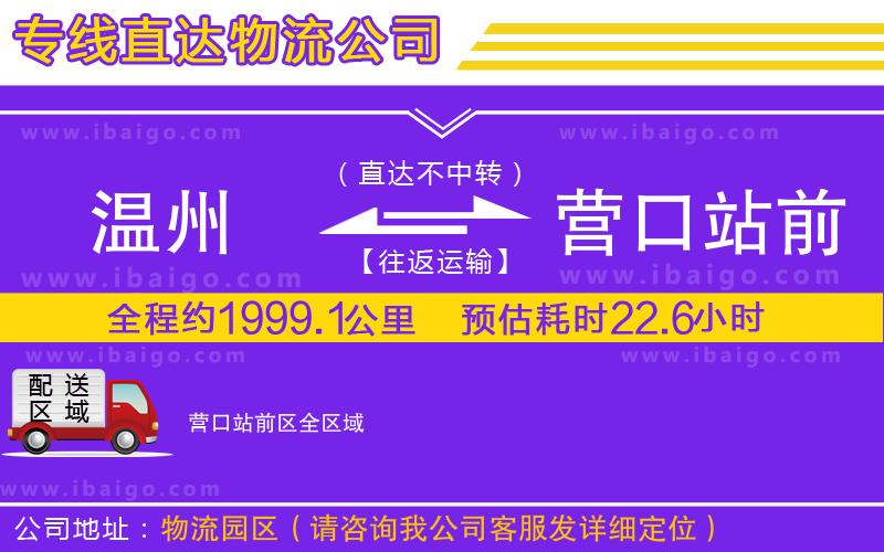 溫州到營口站前區(qū)貨運(yùn)專線