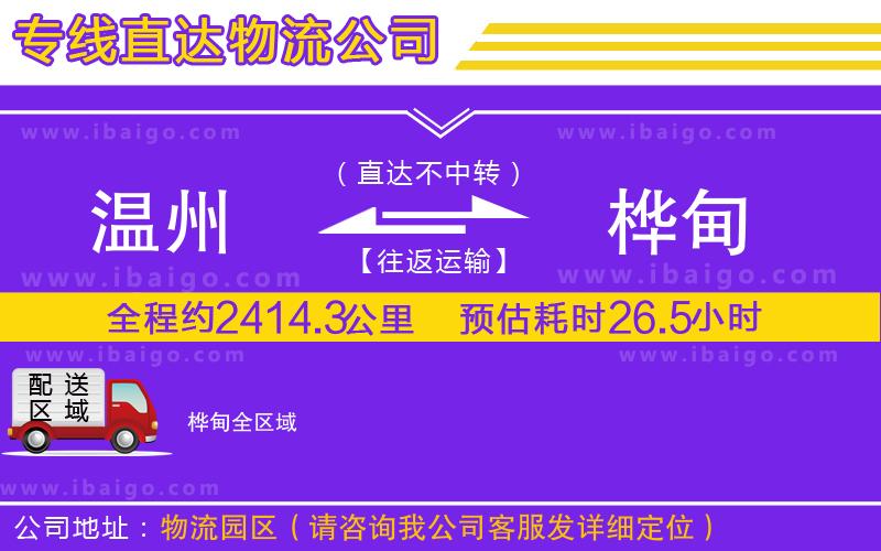 溫州到樺甸物流專(zhuān)線