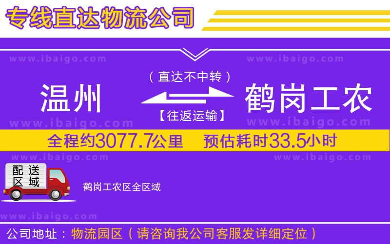 溫州到鶴崗工農(nóng)區(qū)物流專(zhuān)線