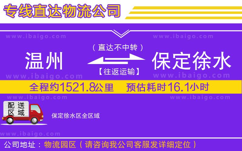 溫州到保定徐水區(qū)貨運(yùn)專線